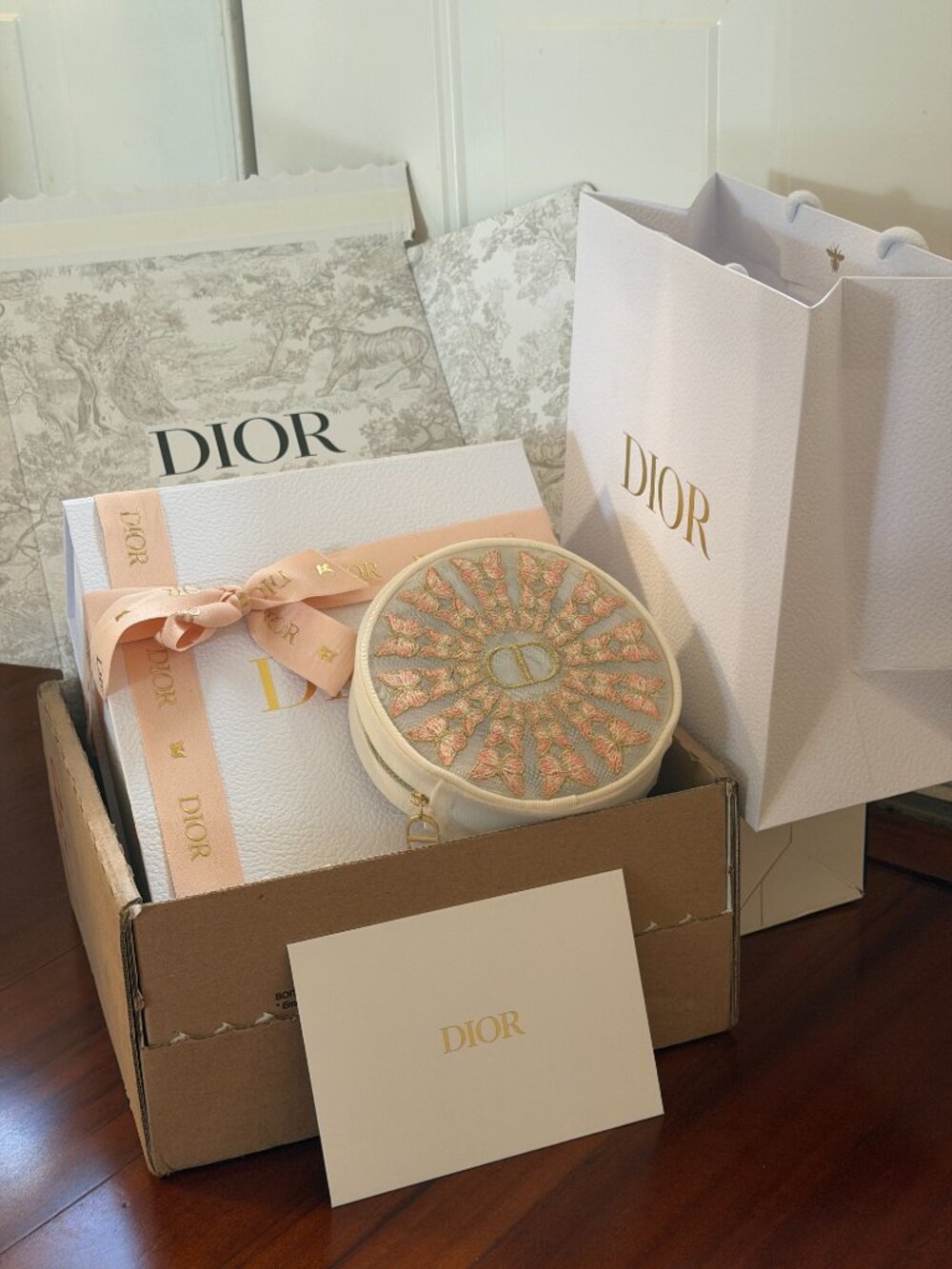 Dior Beauty Butterfly Limited Edition Mesh Pouch in a Gift Box